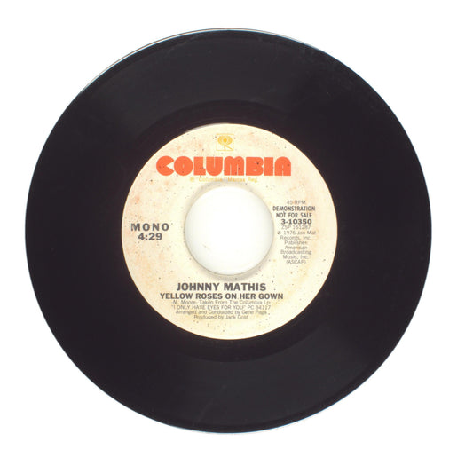 Johnny Mathis - Yellow Roses On Her Gown - Vinyl Record 45 RPM 7"