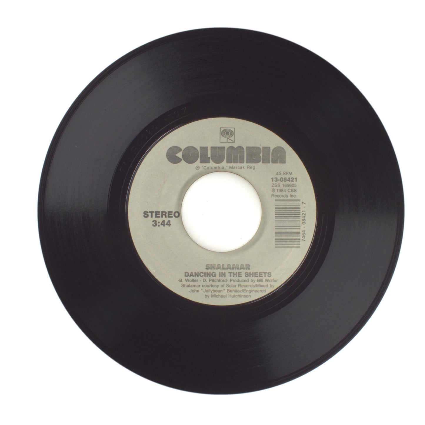 Shalamar - Dancing In The Sheets; Dancing In The Sheets (Instrumental) - 45 RPM