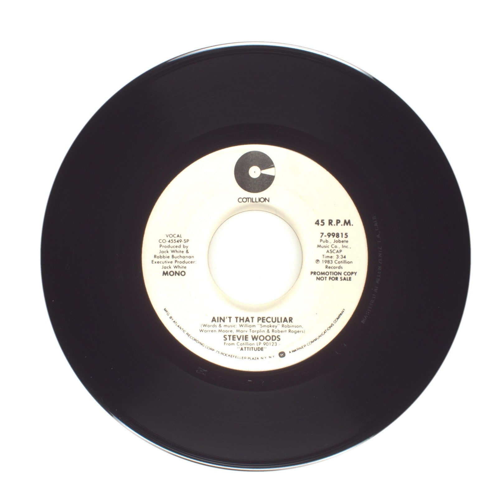 Stevie Woods - Ain't That Peculiar - Vinyl Record 45 RPM 7"