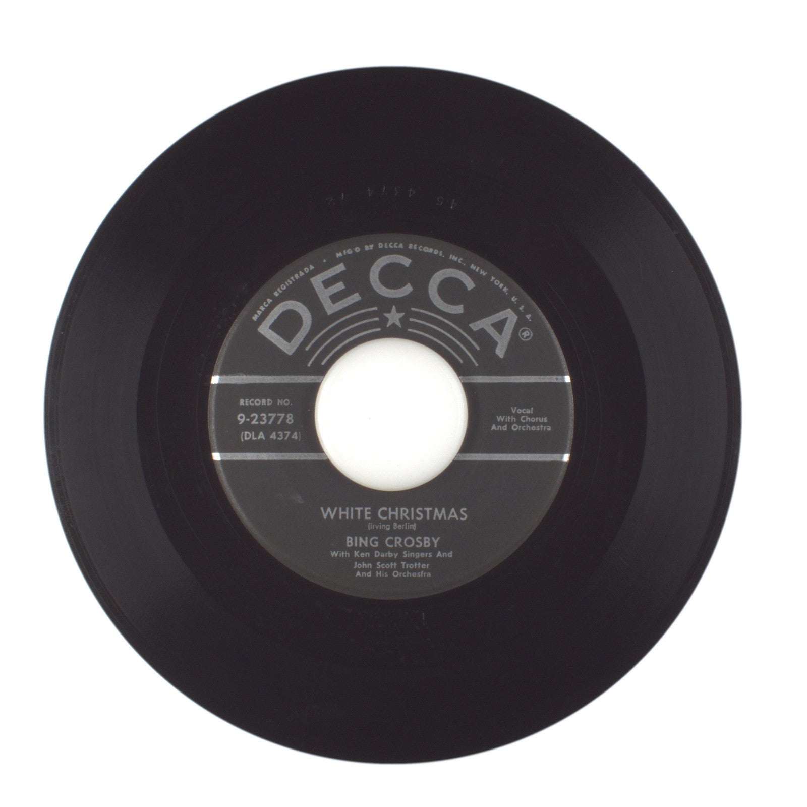 Bing Crosby - God Rest Ye Merry Gentlemen; White Christmas - Vinyl 45 RPM 7"
