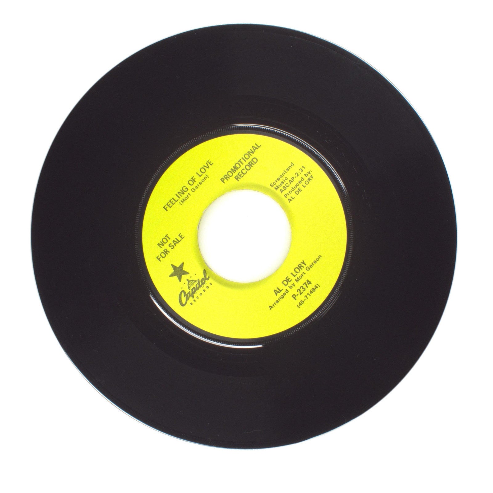 Al De Lory - Wichita Lineman; Feeling of Love - Vinyl Record 45 RPM 7"