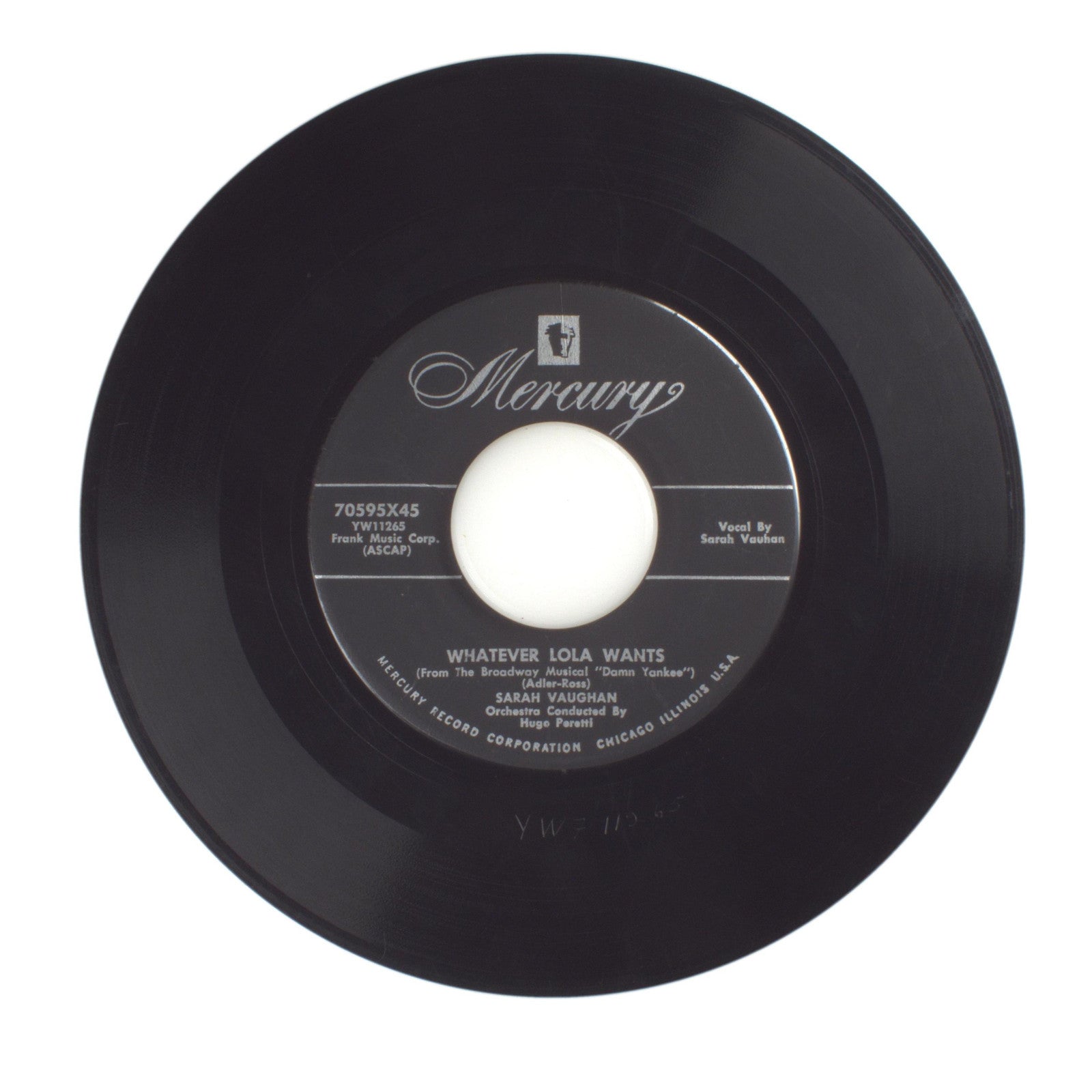 Sarah Vaughan - Oh Yeah; Whatever Lola Wants - Vinyl Record 45 RPM 7"