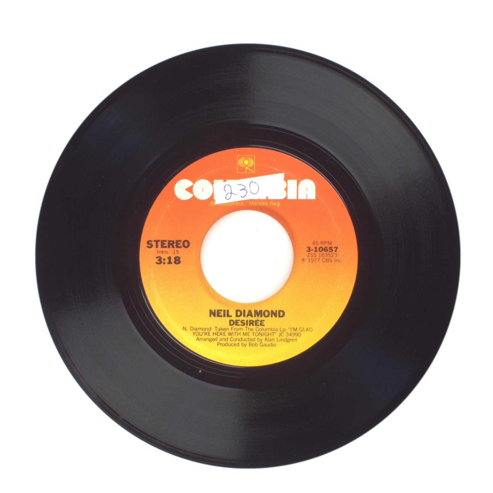 Neil Diamond - Once in a While; Desirée - Vinyl Record 45 RPM 7"