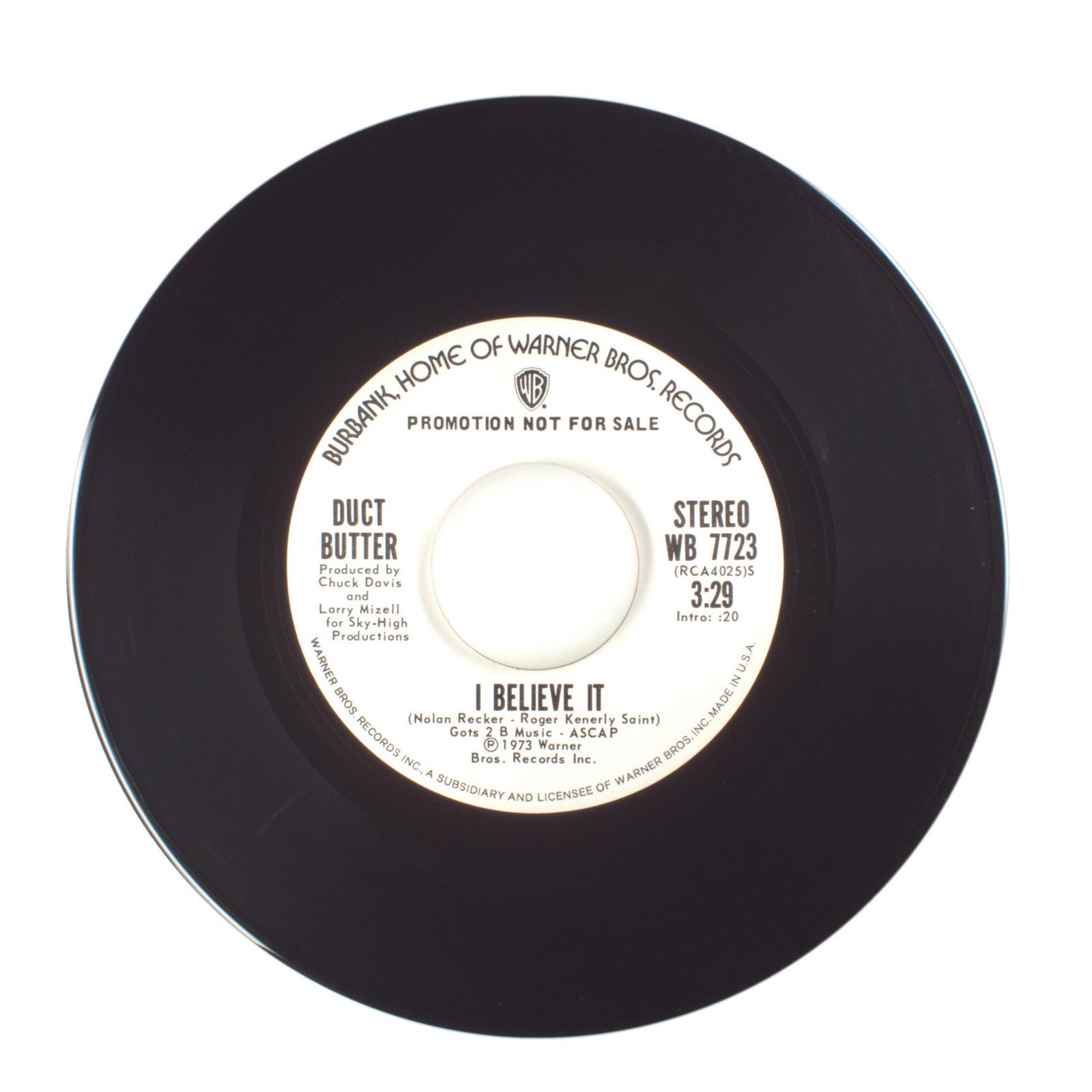 Duct Butter - I Believe It - Vinyl Record 45 RPM 7"