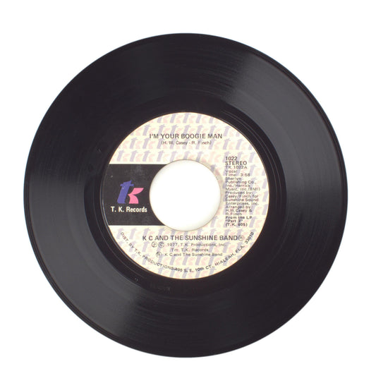 K C and The Sunshine Band - I'm Your Boogie Man; Wrap Your Arms Around Me - 45