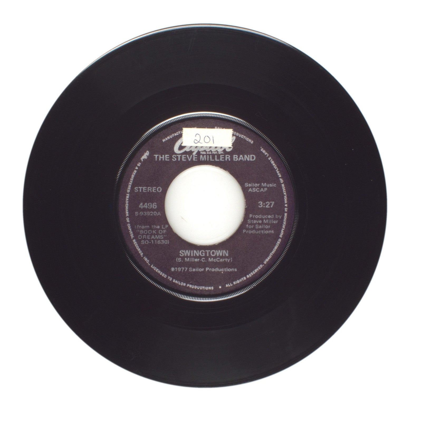 The Steve Miller Band - Winter Time; Swingtown - Vinyl Record 45 RPM 7"