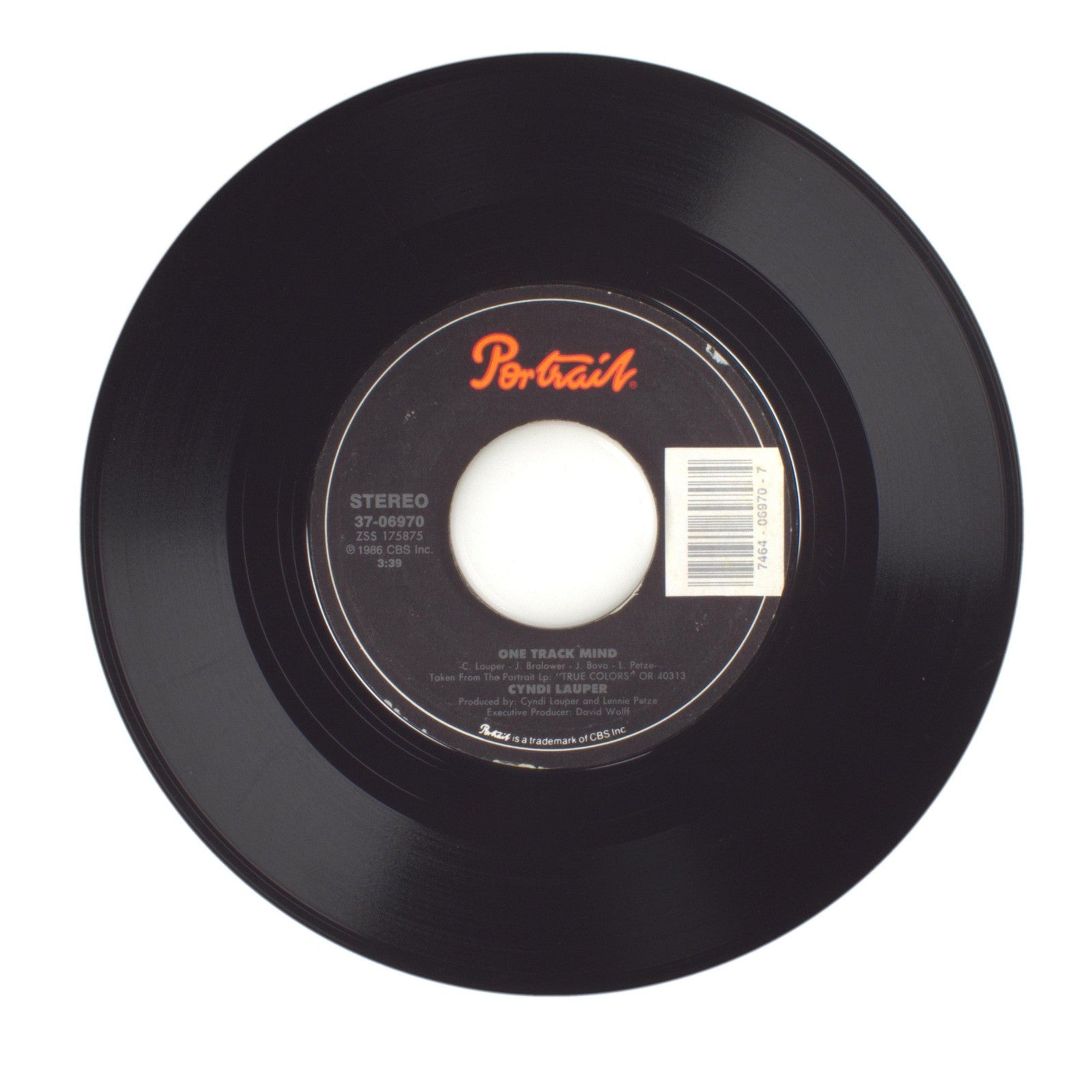 Cyndi Lauper - What's Going On; One Track Mind - Vinyl Record 45 RPM 7"