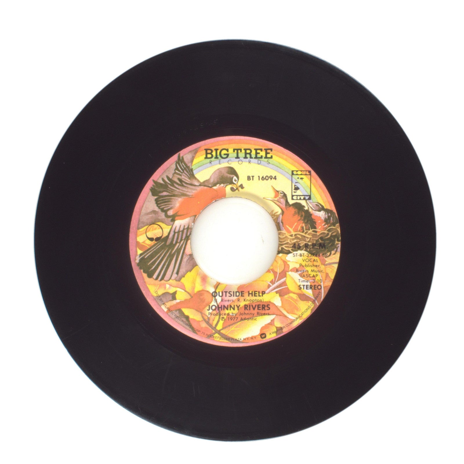 Johnny Rivers - Swayin' to the Music (Slow Dancin'); Outside Help - 45 RPM 7"