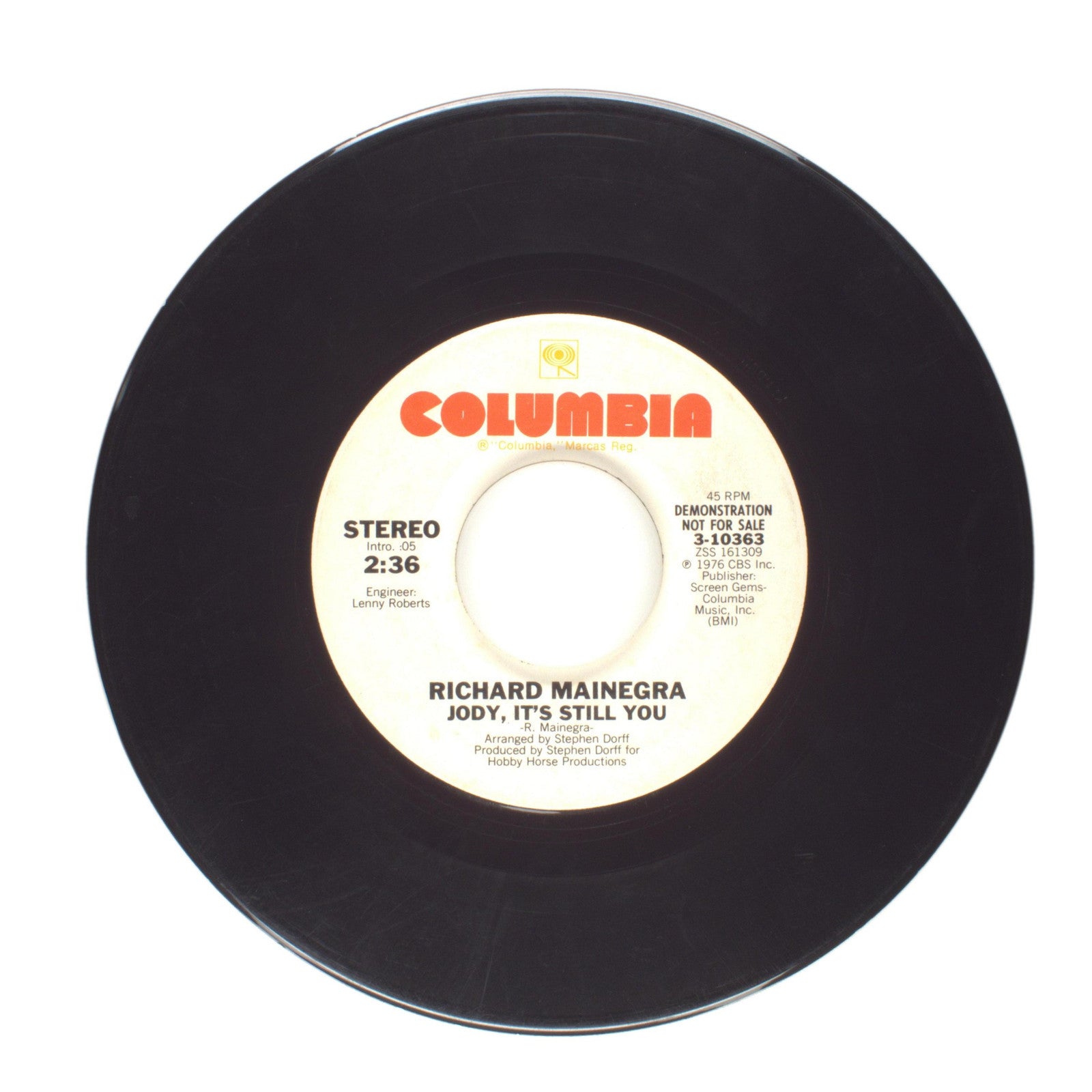 Richard Mainegra - Jody, It's Still You - Vinyl Record 45 RPM 7"