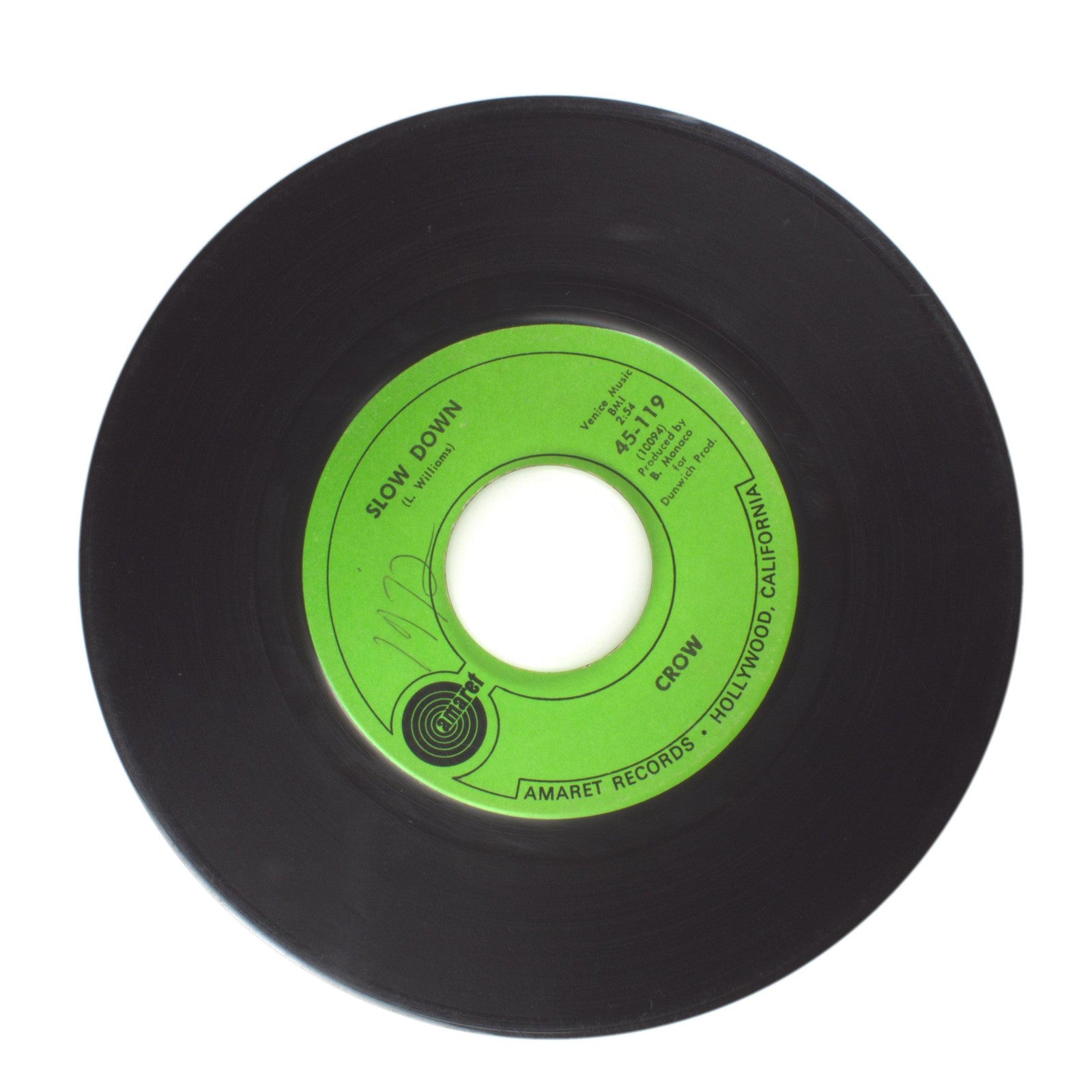 Crow - Cottage Cheese; Slow Down - Vinyl Record 45 RPM 7"