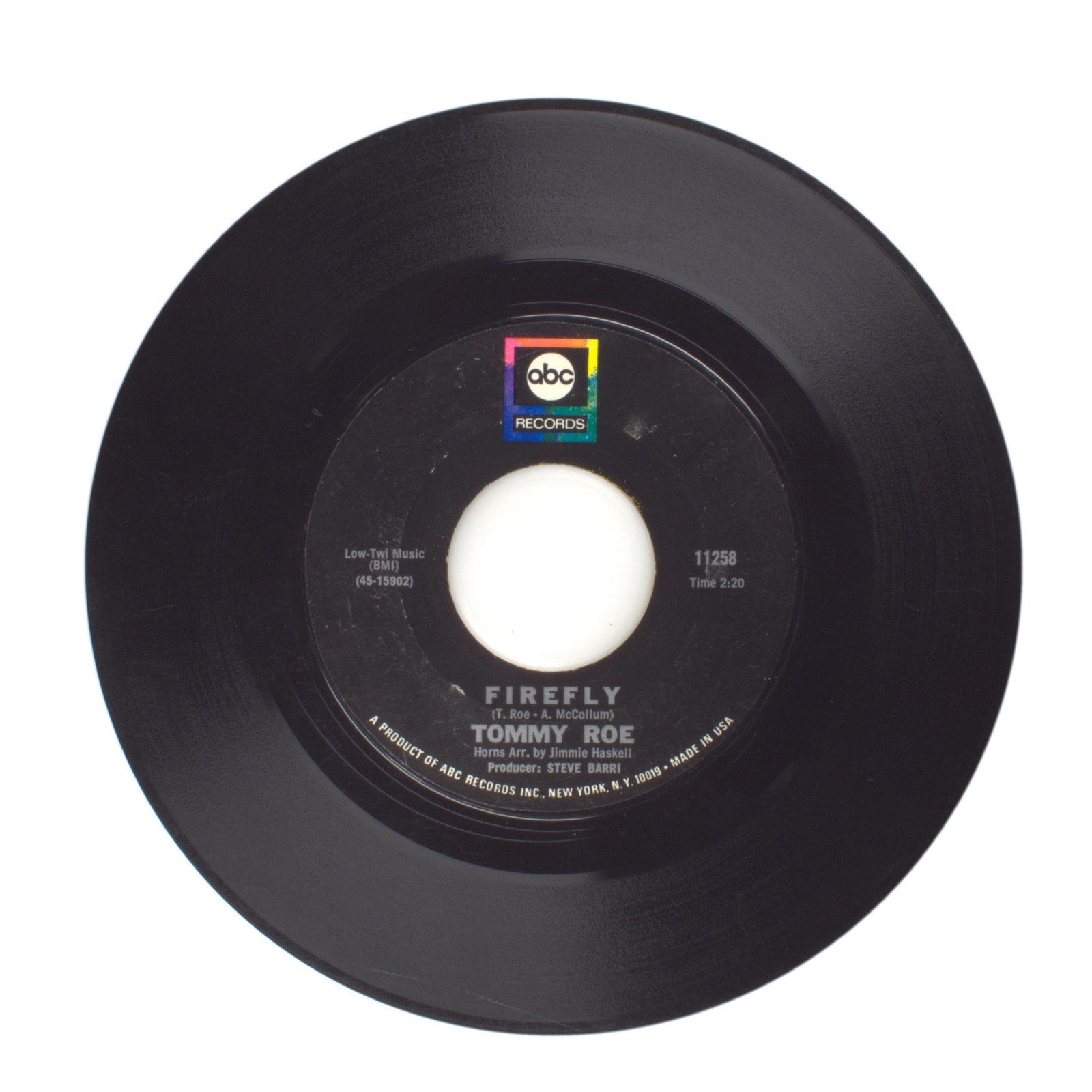 Tommy Roe - Firefly; Stir It Up and Serve It - Vinyl Record 45 RPM 7"