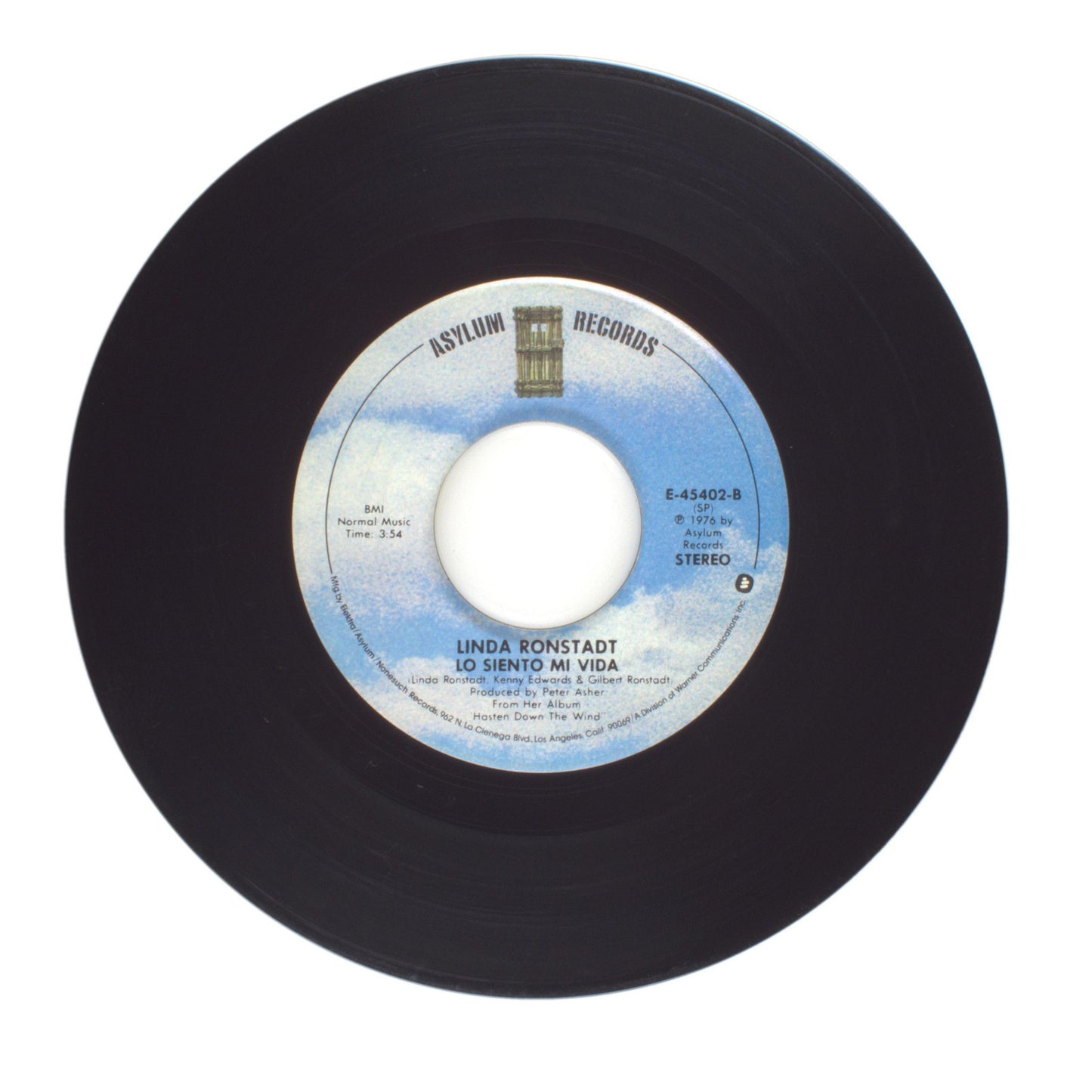Linda Ronstadt - Lose Again; Lo Siento Mi Vida - Vinyl Record 45 RPM 7"
