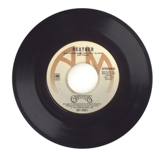 Carpenters - Heather; Top of the World - Vinyl Record 45 RPM 7"