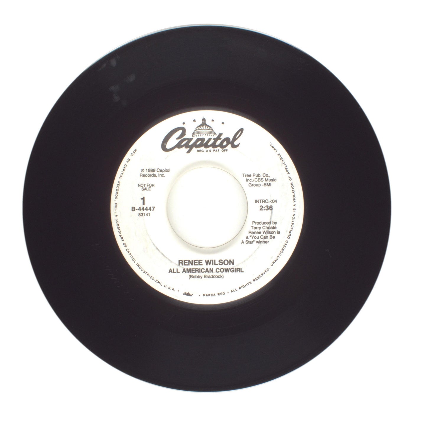 Renee Wilson - All American Cowgirl - Vinyl Record 45 RPM 7"
