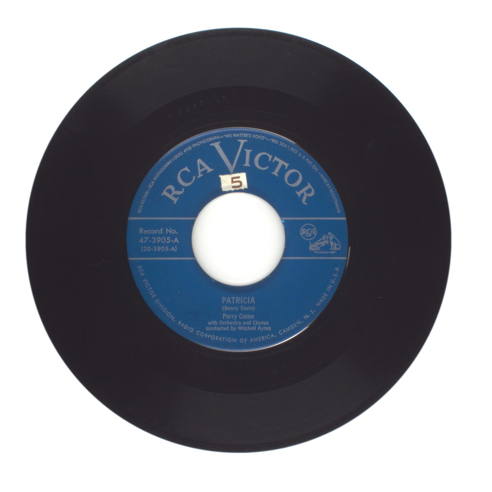 Perry Como - Patricia; Watchin' The Trains Go By - Vinyl Record 45 RPM 7"