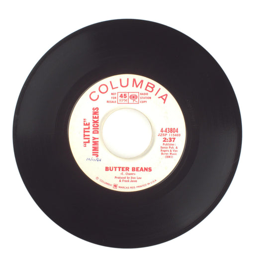 "Little" Jimmy Dickens - Butter Beans; Where the Buffalo Trud - Vinyl 45 RPM 7"