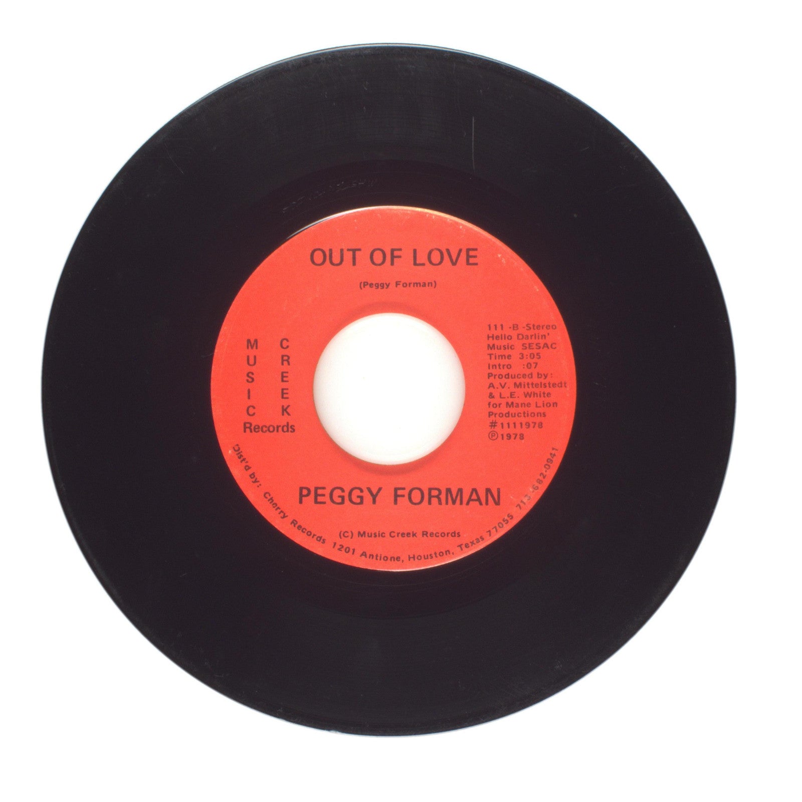 Peggy Forman - I Still Need You (Now And Then); Out of Love - Vinyl 45 RPM 7"