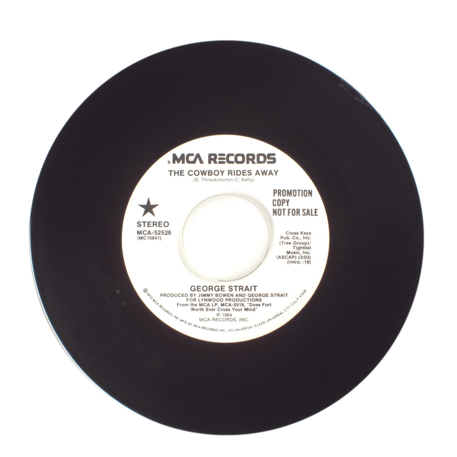 George Strait - The Cowboy Rides Away - Vinyl Record 45 RPM 7"