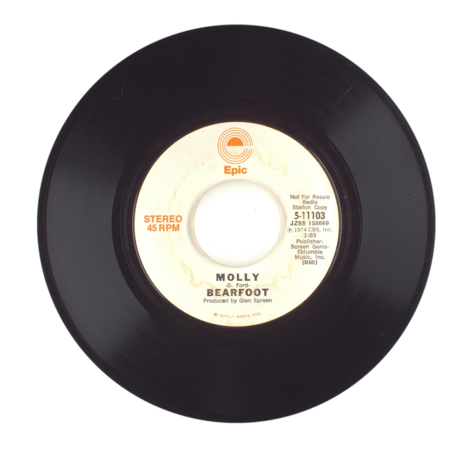 Bearfoot - Molly - Vinyl Record 45 RPM 7"
