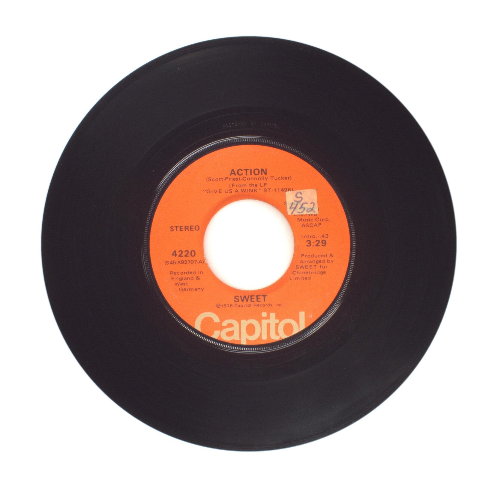 Sweet - Medussa; Action - Vinyl Record 45 RPM 7"