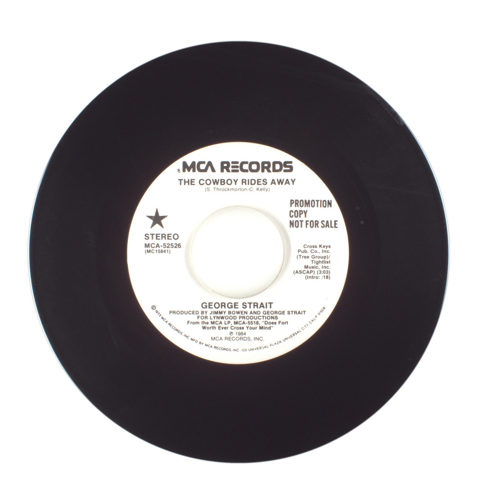 George Strait - The Cowboy Rides Away - Vinyl Record 45 RPM 7"
