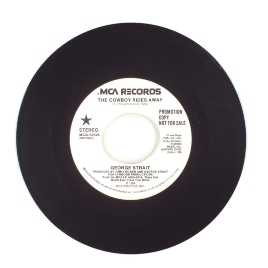 George Strait - The Cowboy Rides Away - Vinyl Record 45 RPM 7"