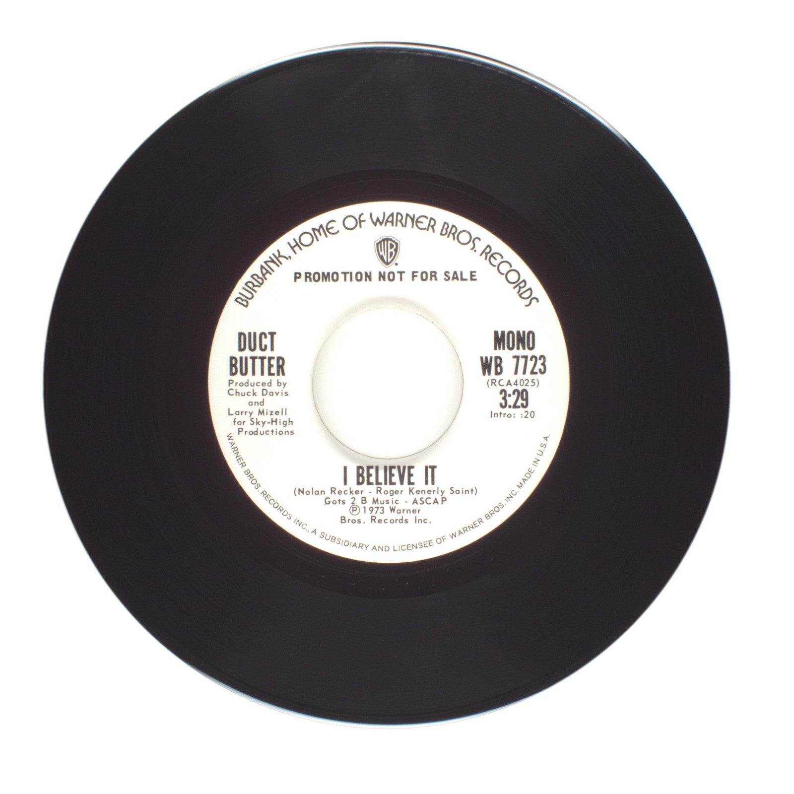 Duct Butter - I Believe It - Vinyl Record 45 RPM 7"