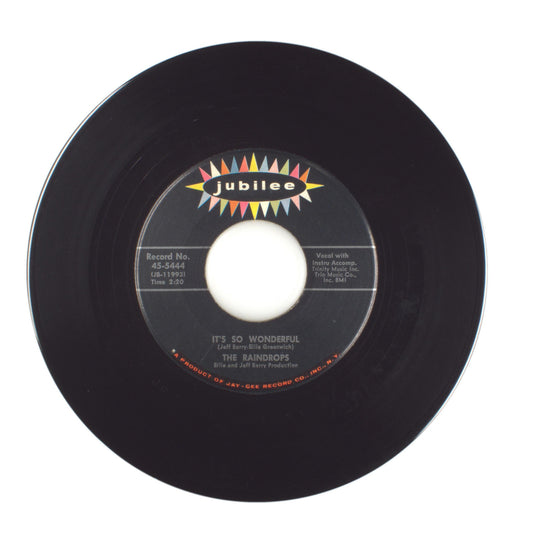 The Raindrops - It's So Wonderful; What A Guy - Vinyl Record 45 RPM 7"