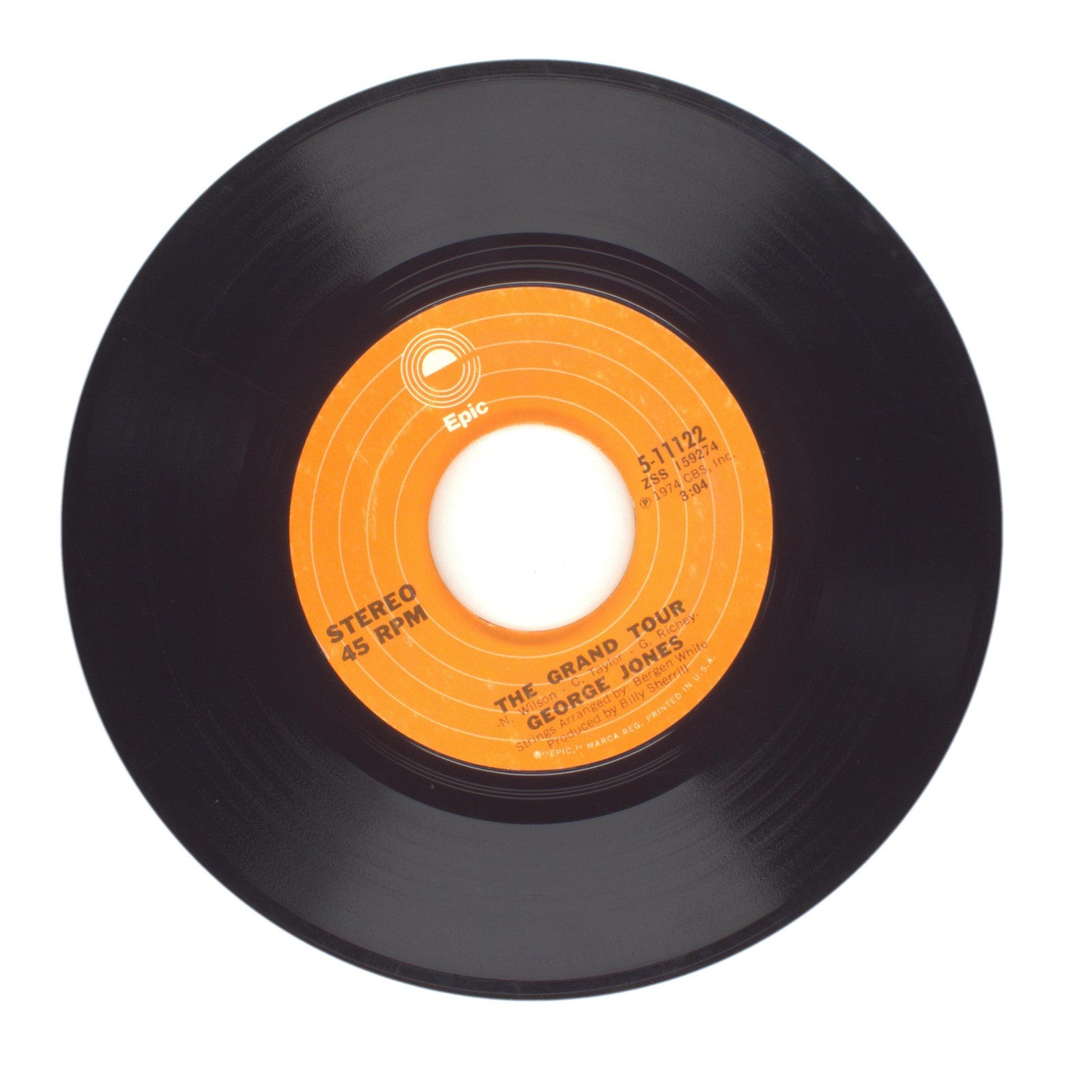 George Jones - Our Private Life; The Grand Tour - Vinyl Record 45 RPM 7"