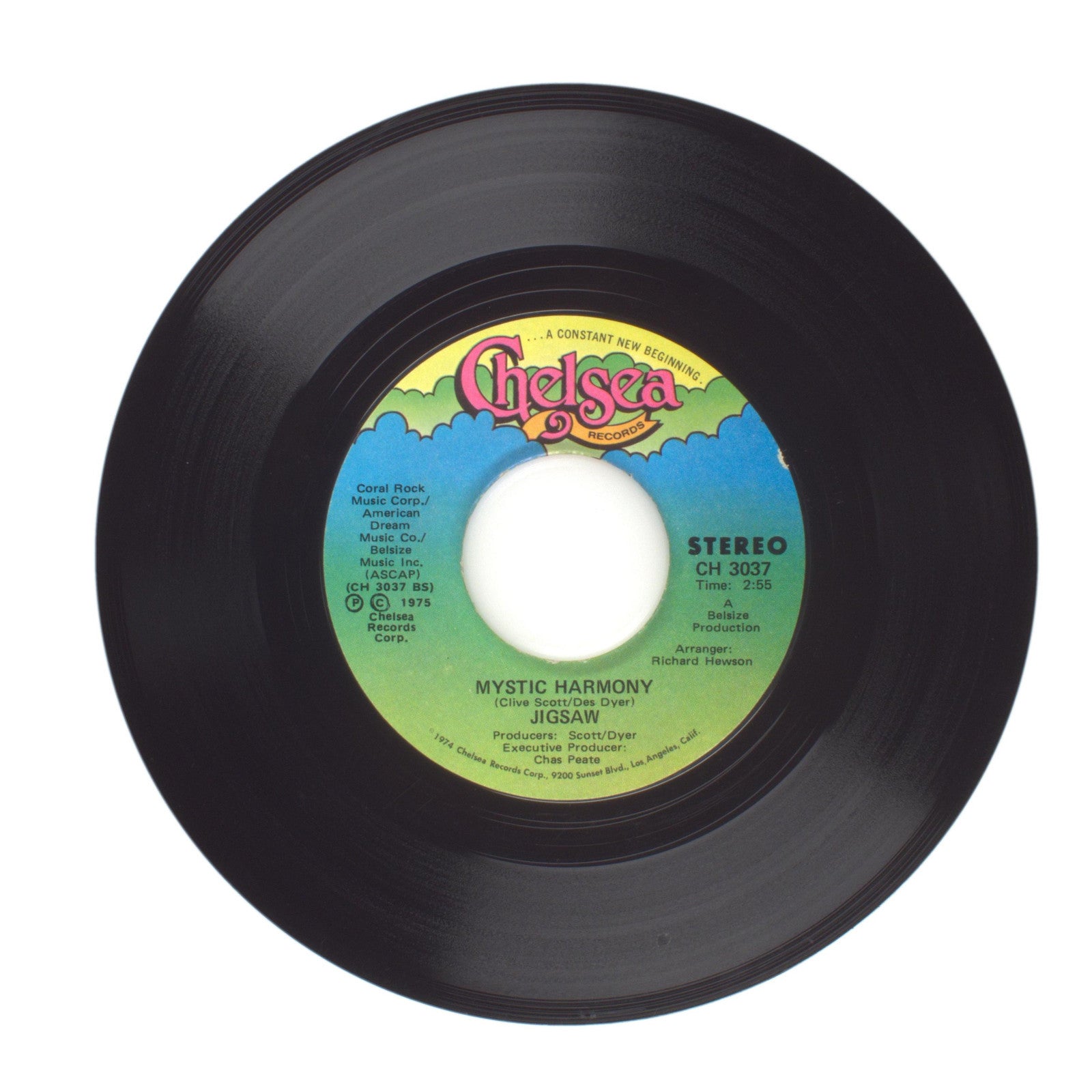 Jigsaw - Love Fire; Mystic Harmony - Vinyl Record 45 RPM 7"