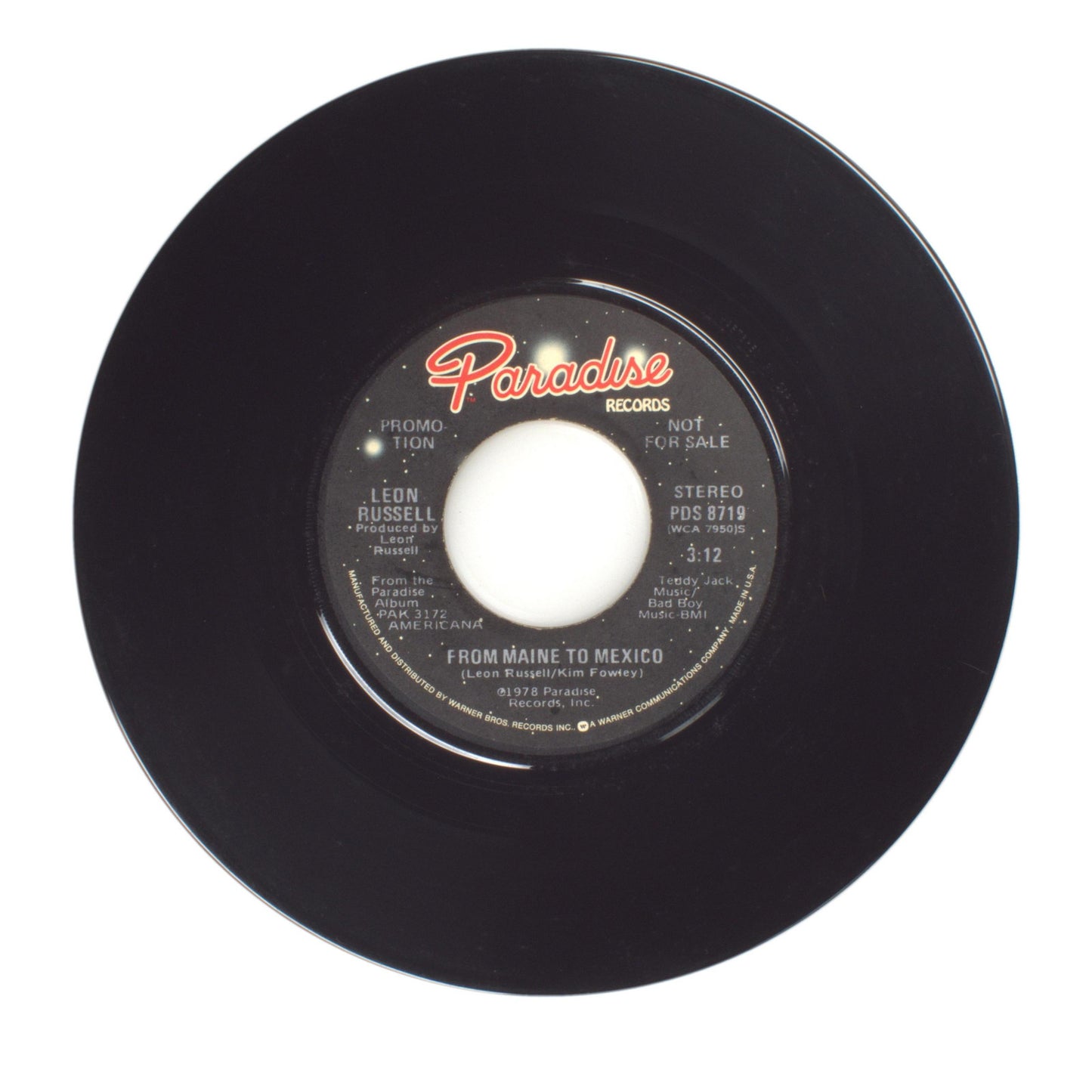 Leon Russell - From Maine To Mexico - Vinyl Record 45 RPM 7"